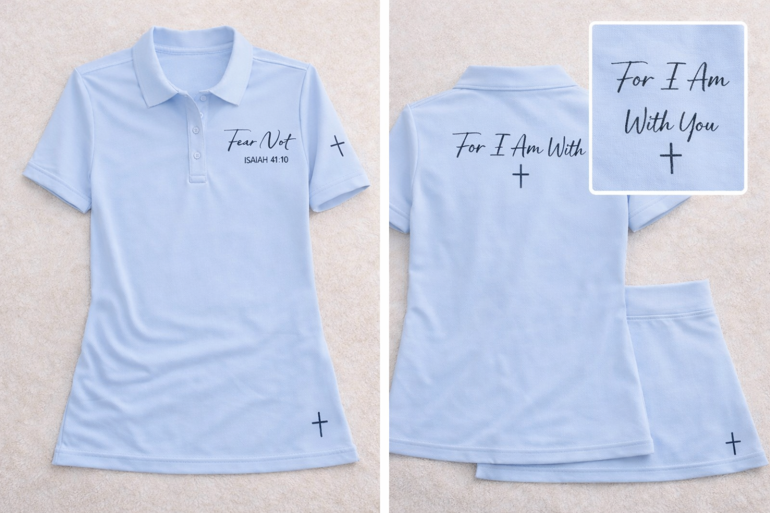 Fear Not Performance Polo & Skirt Set – Isaiah 41:10