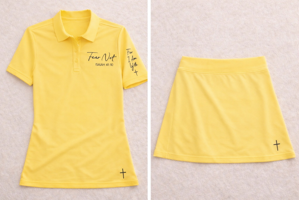 Fear Not Performance Polo & Skirt Set – Isaiah 41:10