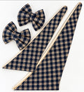The Cambridge Collection | Plaid Dog Bandanna & Matching Bow