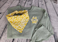 Daisy Matching Sweatshirt & Dog Bandanna Set