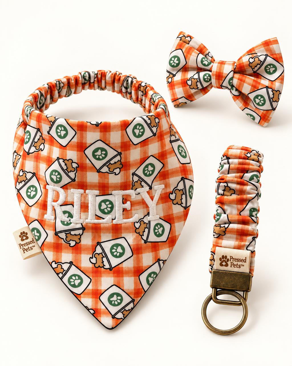 Personalized Fall Dog Bandanna Matching Set