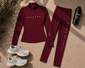Pressed Performance Set – Burgundy | Faith-Based Activewear