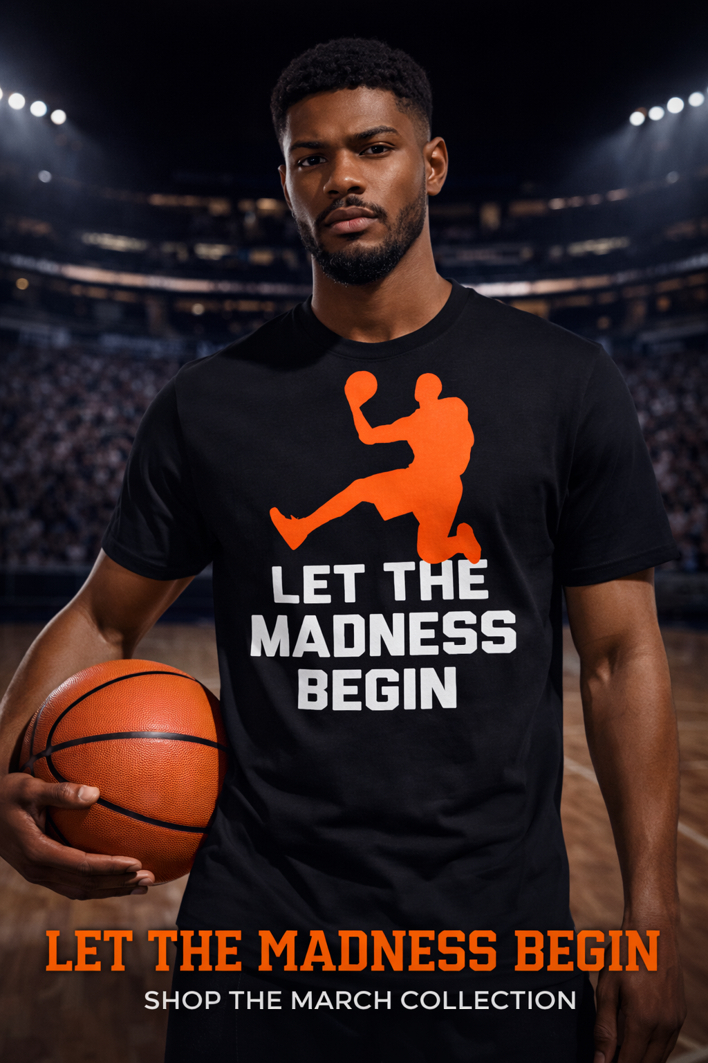 Let The Madness Begin – Performance Basketball Tee