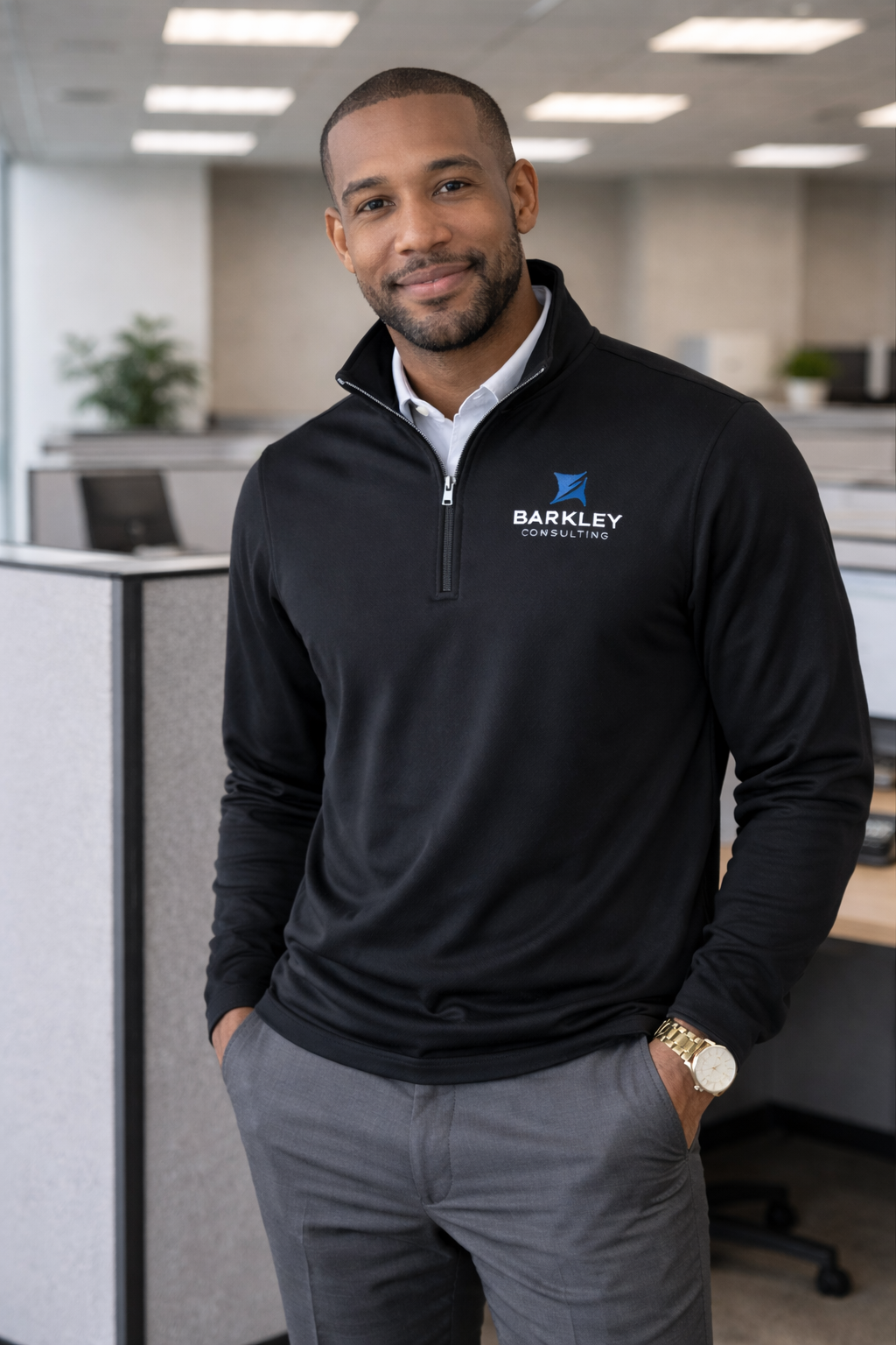 Corporate Performance Quarter Zip — Custom Embroidery